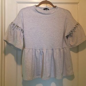 ROOLEE Peplum, bell sleeved top